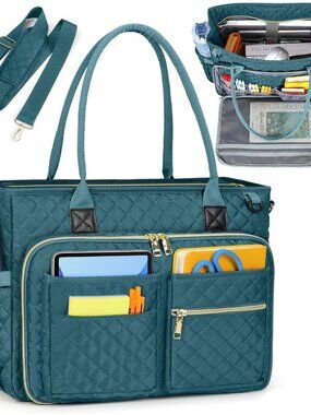 Teacher Tote Bag 15.6 inch Laptop Bag for Women Work Bags Laptop Tote Nurse Bag